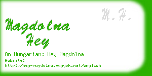 magdolna hey business card